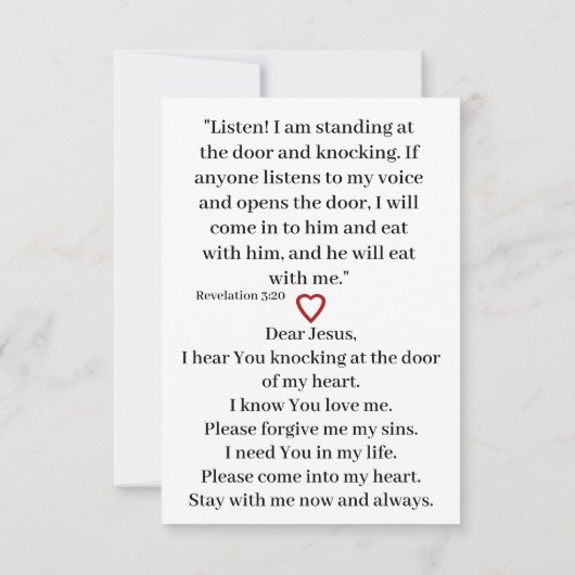 Jezus licht van de wereld platte Kaart (Achterkant)