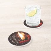 Jezus Licht van de Wereld Psalm 8, Bijbel, Kerstmi Zandsteen Onderzetter (Zijkant)