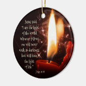 Jezus Licht van de Wereld Psalm 8, Eigen Kerstmis Keramisch Ornament (Links)