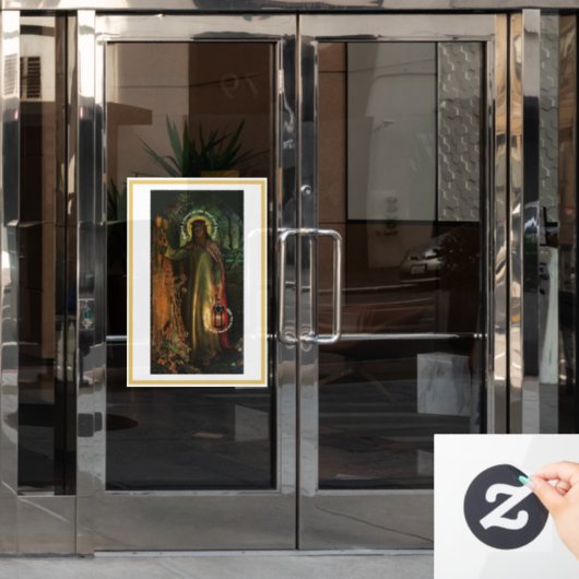Jezus Licht van de wereld Raamsticker (Kantoordeur)
