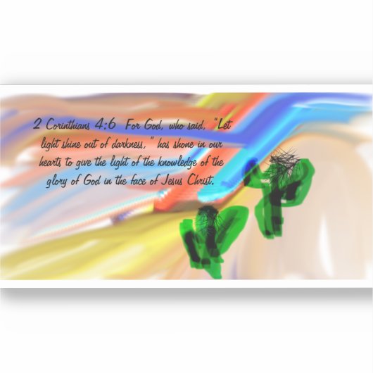 Jezus licht van de wereld sticker (Voorkant)