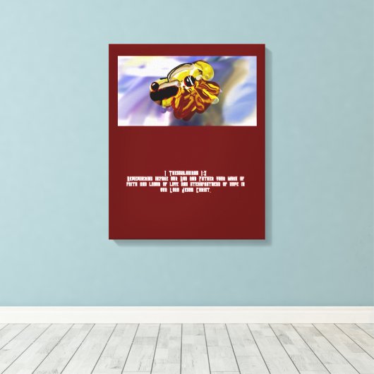 Jezus liefde canvas afdruk (Insitu (Houten vloer))