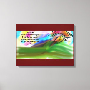 Jezus liefde canvas afdruk
