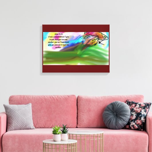 Jezus liefde canvas afdruk (Insitu (Woonkamer))