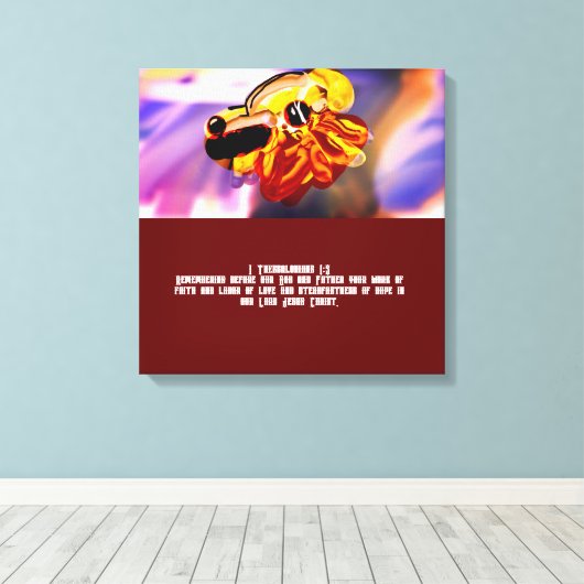 Jezus liefde canvas afdruk (Insitu (Houten vloer))