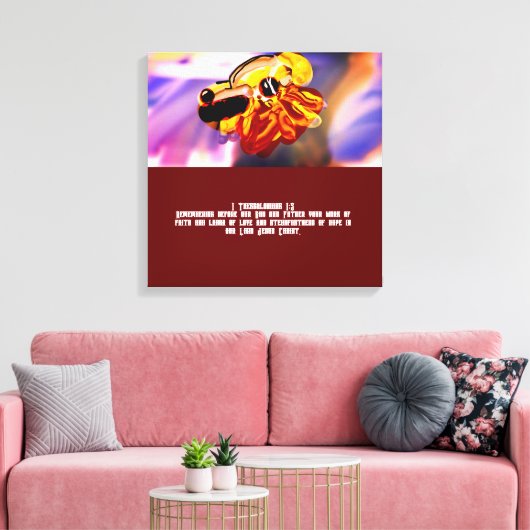 Jezus liefde canvas afdruk (Insitu (Woonkamer))