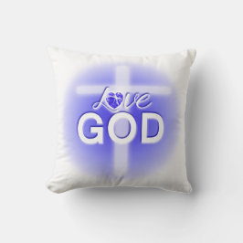 Jezus Liefde God Kruis Blauwe Hart Kussen