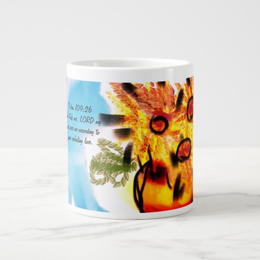 Jezus liefde grote koffiekop (Voorkant)