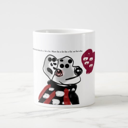 Jezus liefde grote koffiekop (Voorkant)