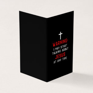 Jezus Liefde Waarschuwing ik kan beginnen praten o Visitekaartje