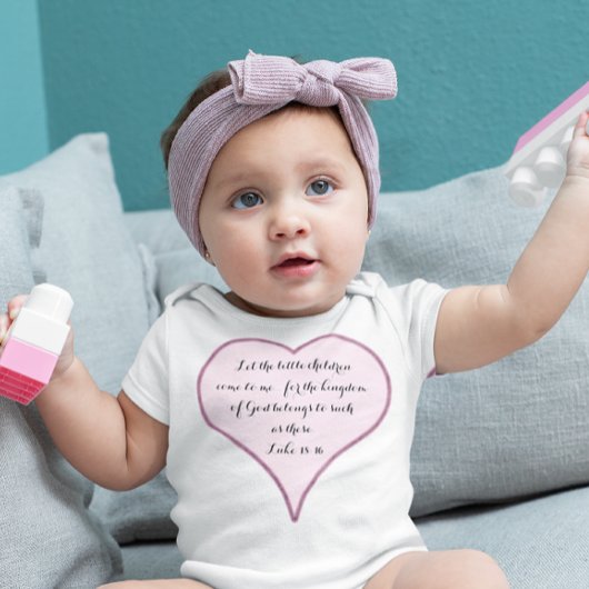 Jezus liet de kinderen Luke 18:16 komen Romper