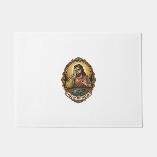 Jezus liet het telefoonscherm op de dansvloer van deurmat (Voorkant)
