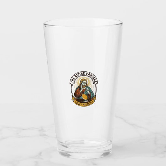 Jezus liet perfecte pannenkoek vallen bij het omdr glas (Voorkant)