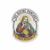 Jezus liet perfecte pannenkoek vallen bij het omdr sticker (Voorkant)