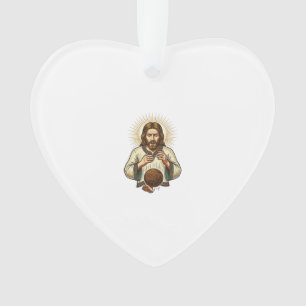 Jezus liet zware medicijnbal teen pijn gym humor v ornament