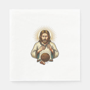 Jezus liet zware medicijnbal teen pijn gym humor v servet