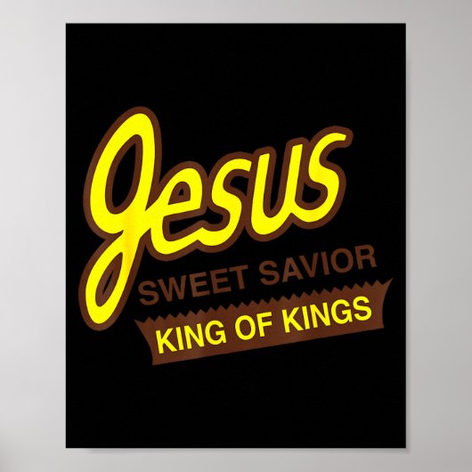 Jezus Lieve Redder Koning Der Koningen Funny Chris Poster (Voorkant)