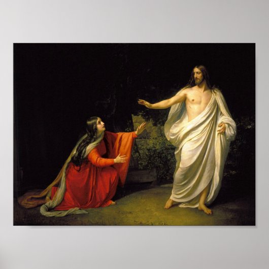 Jezus lijkt op Mary Magdalene (Mark 16:9) Poster (Voorkant)