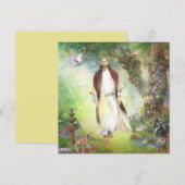 Jezus loopt in de tuin van de gethsemane feestdag feestdagenkaart (Voorkant / Achterkant)