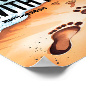  Jezus loopt met mij Christelijke kinderkamer muur Poster (Hoek)