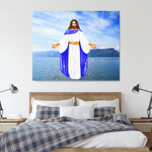 Jezus loopt op het water canvas afdruk (Insitu (Slaapkamer))