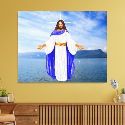 Jezus loopt op het water canvas afdruk (Insitu (Woonkamer))