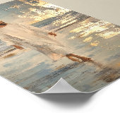 Jezus loopt op het water in witte kleren poster (Hoek)