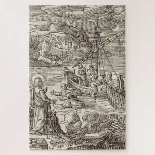 Jezus loopt op het water Legpuzzel