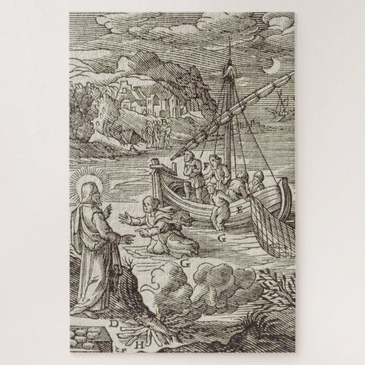 Jezus loopt op het water Legpuzzel (Verticaal)