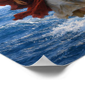 Jezus loopt op het water poster (Hoek)