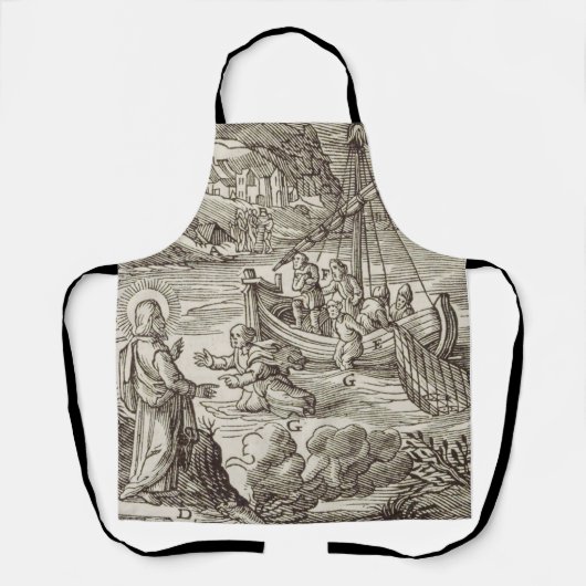 Jezus loopt op het water schort (Voorkant)