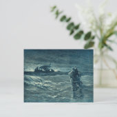 Jezus loopt op het Zee | Bijbel Briefkaart (Staand voorkant)