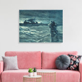 Jezus loopt op het Zee | Bijbel Canvas Afdruk (Insitu (Woonkamer))