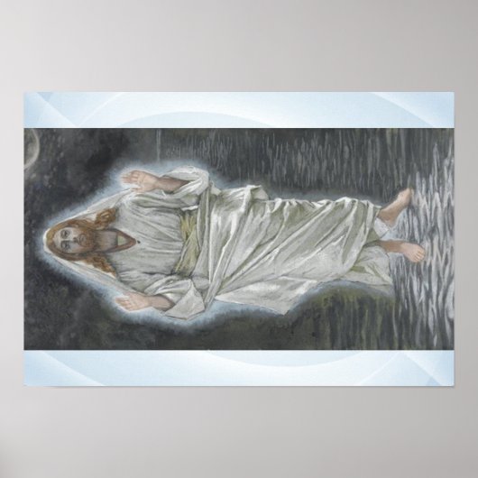 Jezus loopt op het zee poster (Voorkant)