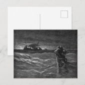 Jezus loopt op water briefkaart (Voorkant / Achterkant)