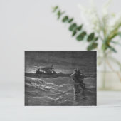 Jezus loopt op water briefkaart (Staand voorkant)