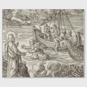 Jezus loopt op water cadeaupapier (Vlak)
