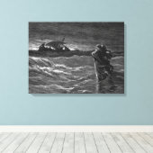 Jezus loopt op water canvas afdruk (Insitu (Houten vloer))