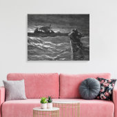 Jezus loopt op water canvas afdruk (Insitu (Woonkamer))