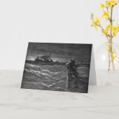 Jezus loopt op water kaart (Gele Bloem)