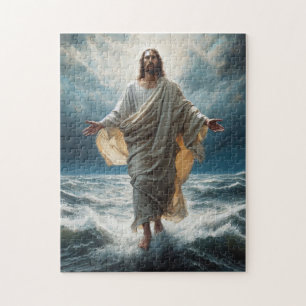 Jezus loopt op water legpuzzel