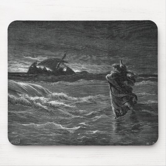 Jezus loopt op water muismat (Voorkant)