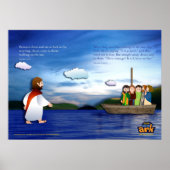 Jezus loopt op water poster (Voorkant)