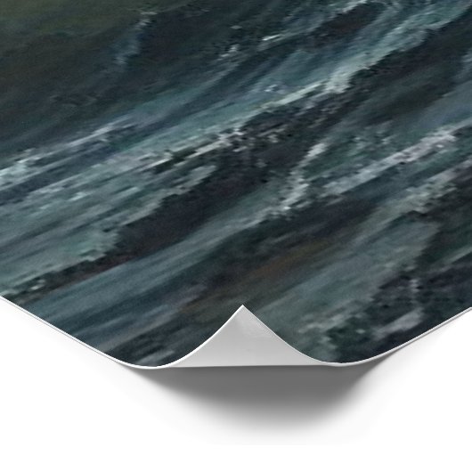 Jezus loopt op water poster (Hoek)