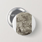 Jezus loopt op water ronde button 5,7 cm (Voorkant /achterkant)