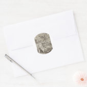 Jezus loopt op water ronde sticker (Envelop)