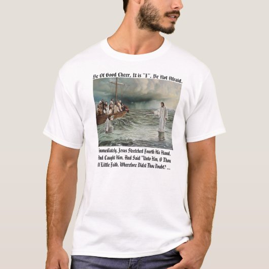 Jezus loopt op water T/shirt T-shirt (Voorkant)