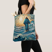 Jezus loopt op water tote bag (Dichtbij)