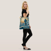 Jezus loopt op water tote bag (Op model)
