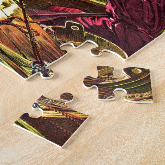 Jezus loopt over het ontwerp van de waterpuzzel legpuzzel (Zijkant)